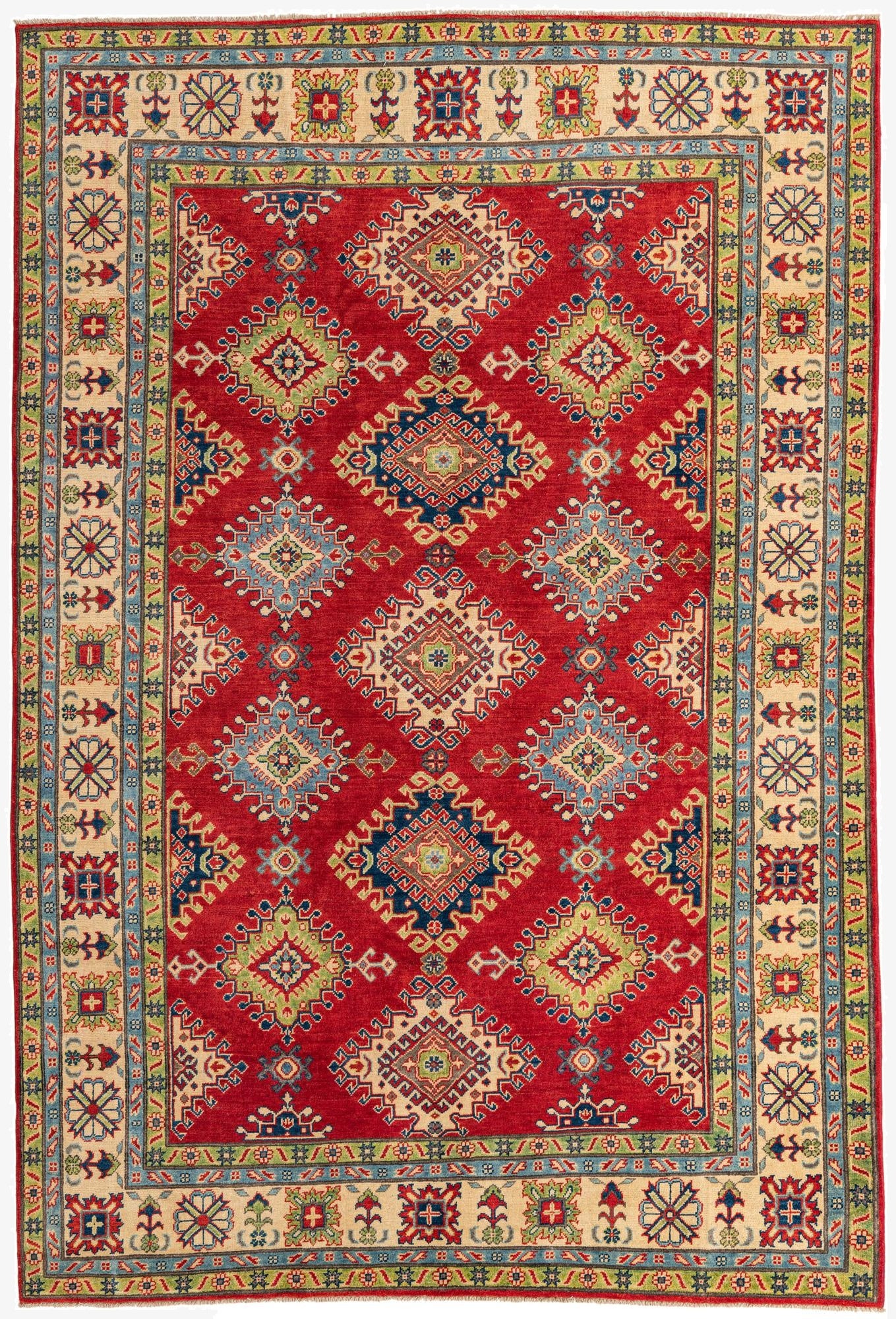 6' 9 x 10'  Hand Knotted Kazak Rug