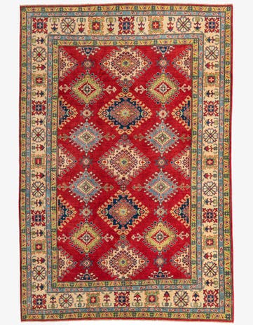 6' 9 x 10' Hand Knotted Kazak Rug