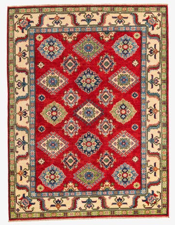 5' x 6' 6 Hand Knotted Kazak Rug