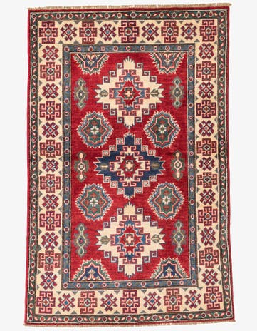 3' 2 x 5' Hand Knotted Kazak Rug
