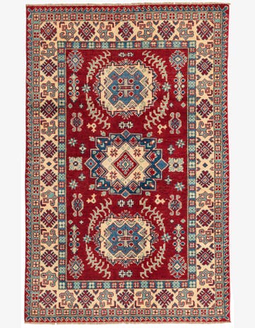 3' 10 x 6' Hand Knotted Kazak Rug