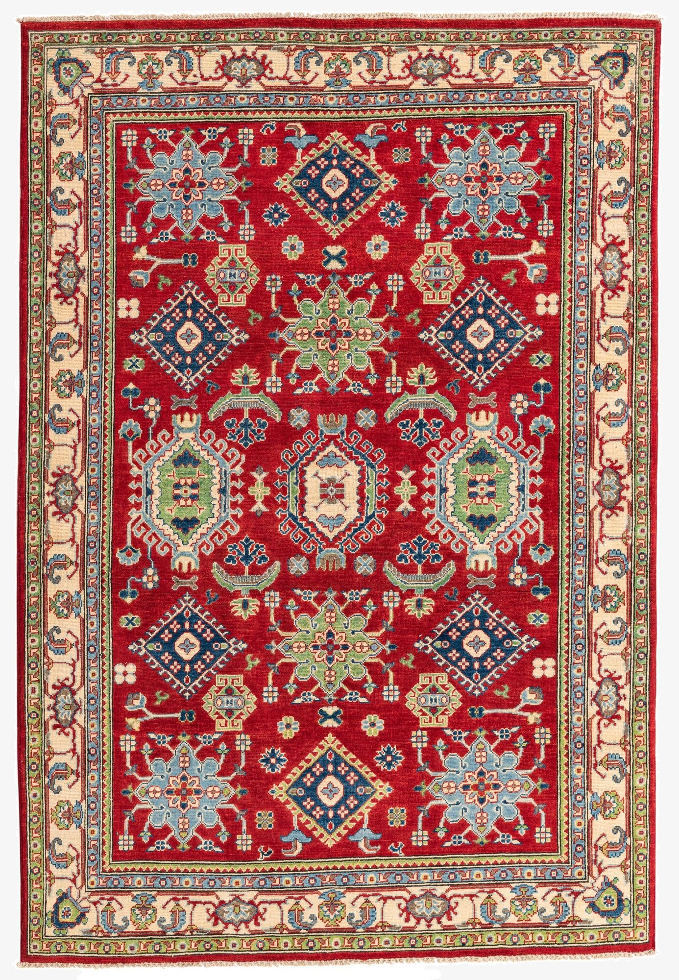 5' 6 x 8' 1  Hand Knotted Kazak Rug