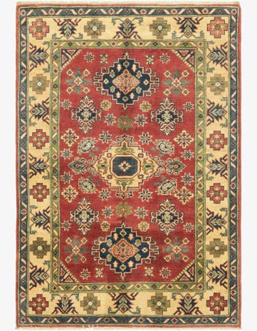 4' x 5' 10 Hand Knotted Kazak Rug