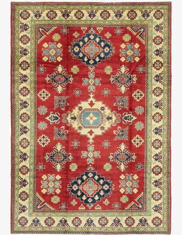 6' 8 x 9' 8 Hand Knotted Kazak Rug