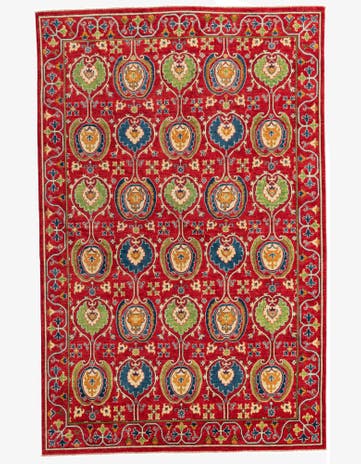 6' 8 x 10' 4 Hand Knotted Kazak Rug