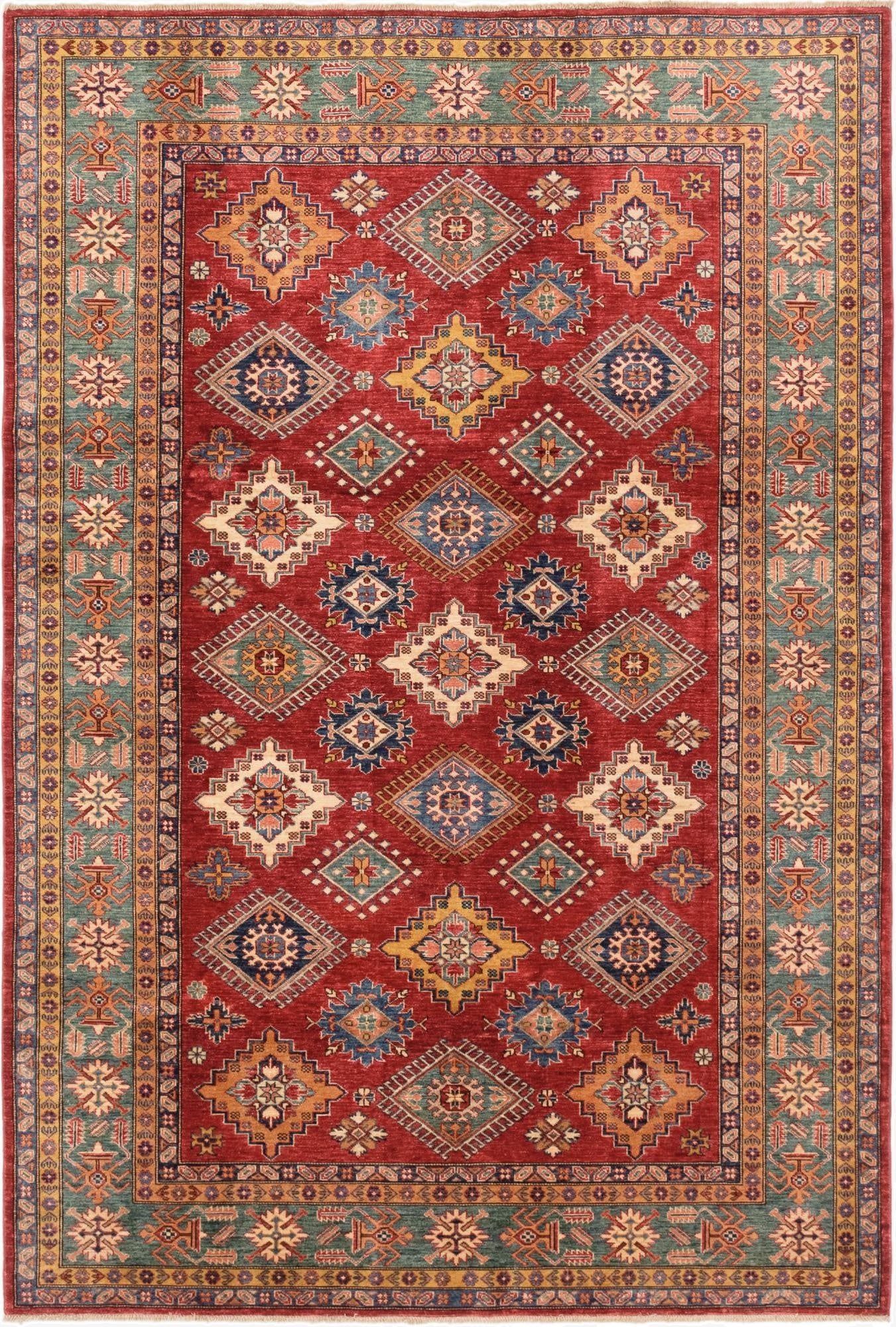 6' 10 x 10' 2  Hand Knotted Kazak Oriental Rug