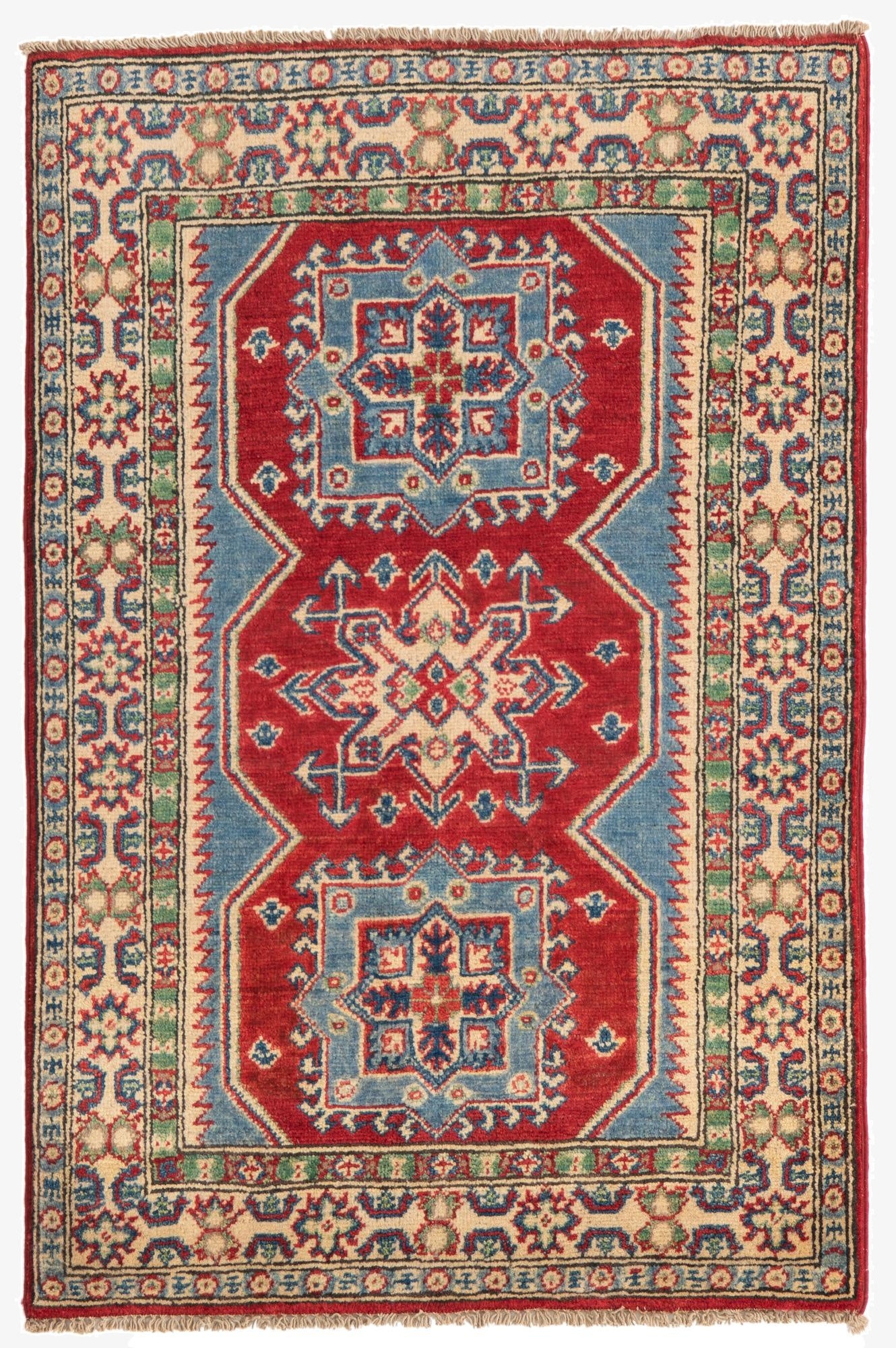 2' 8 x 4' 1  Hand Knotted Kazak Rug