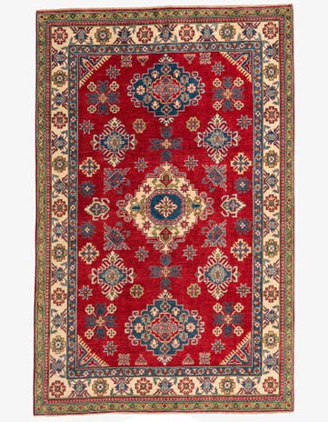 5' 10 x 9' 2 Hand Knotted Kazak Rug