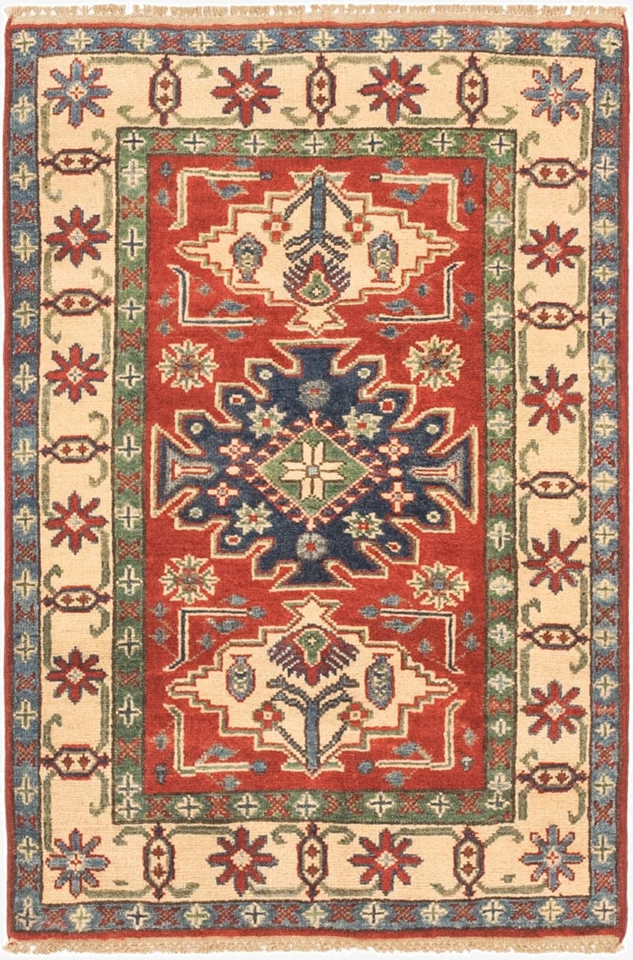 2' 8 x 4' 1  Hand Knotted Kazak Rug
