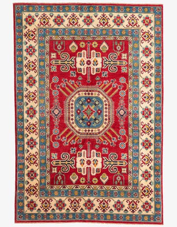 5' 9 x 8' 5 Hand Knotted Kazak Rug