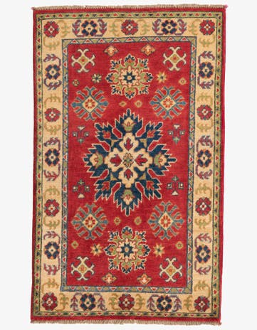 2' 7 x 4' 4 Hand Knotted Kazak Rug