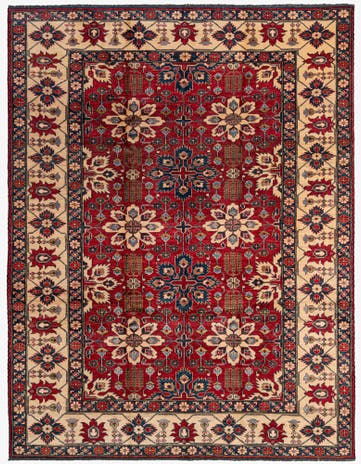 7' 6 x 9' 8 Hand Knotted Kazak Wool Rug