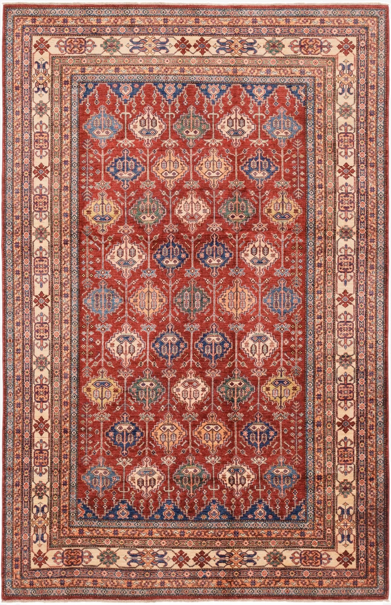 6' 6 x 10' 2  Hand Knotted Kazak Oriental Rug