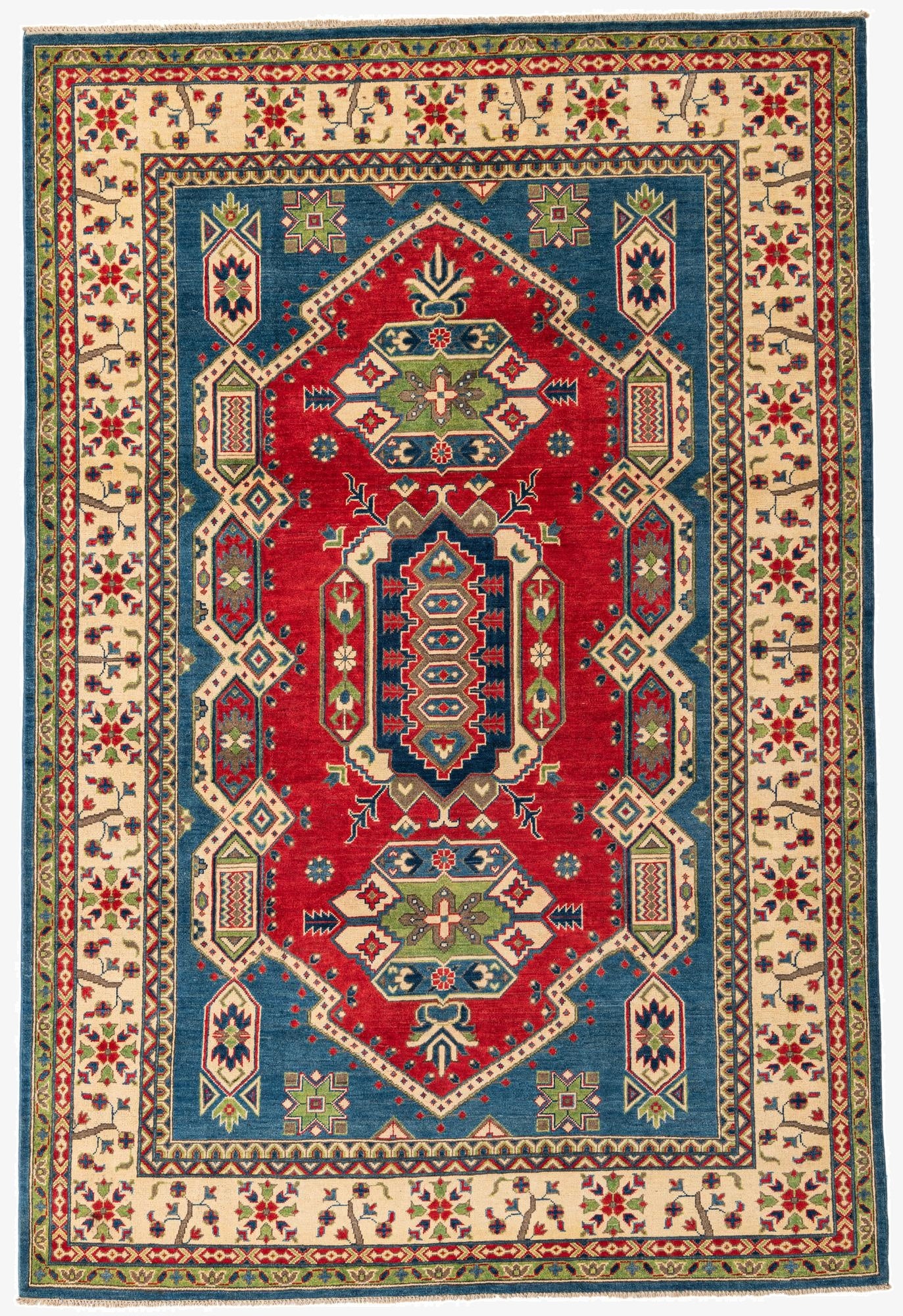 6' 8 x 10'  Hand Knotted Kazak Rug