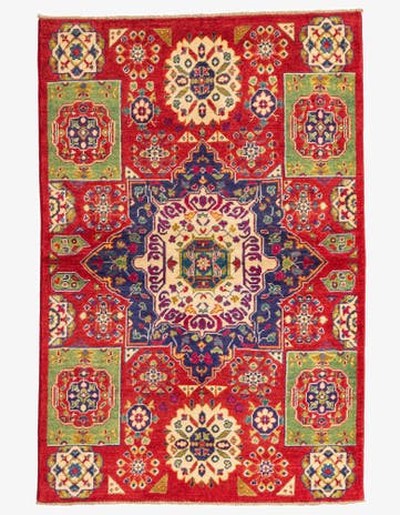 4' 1 x 6' 1 Hand Knotted Kazak Rug