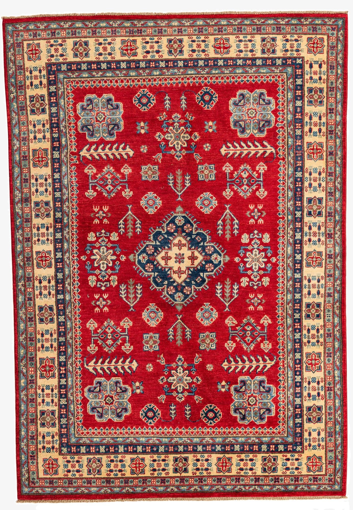 5' 6 x 8'  Hand Knotted Kazak Rug