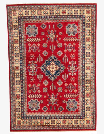 5' 6 x 8' Hand Knotted Kazak Rug