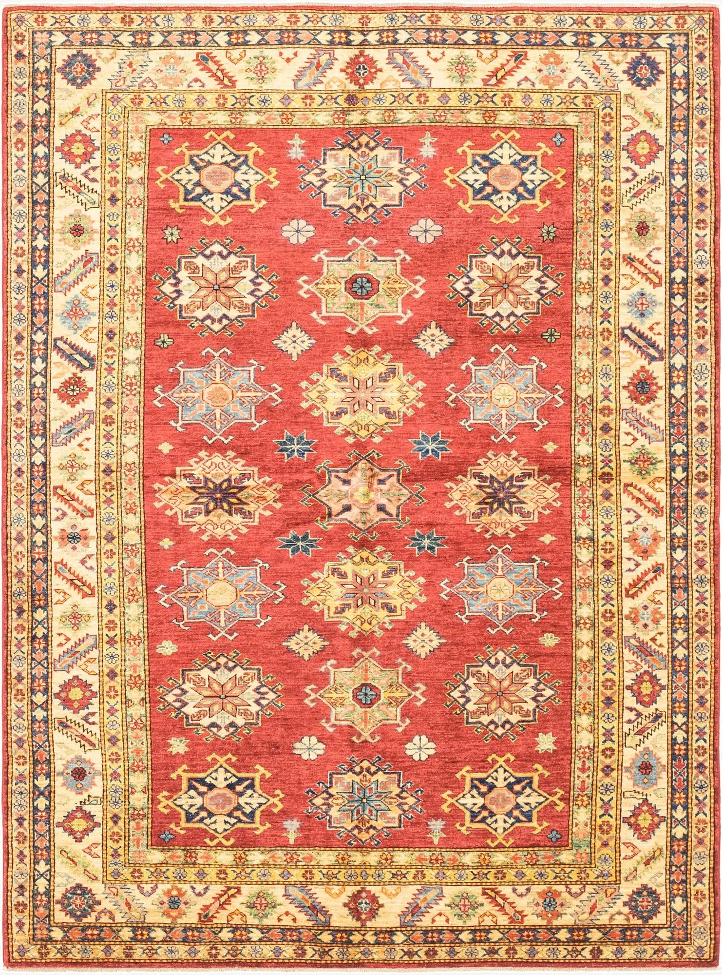 5' 9 x 7' 10  Hand Knotted Kazak Oriental Rug