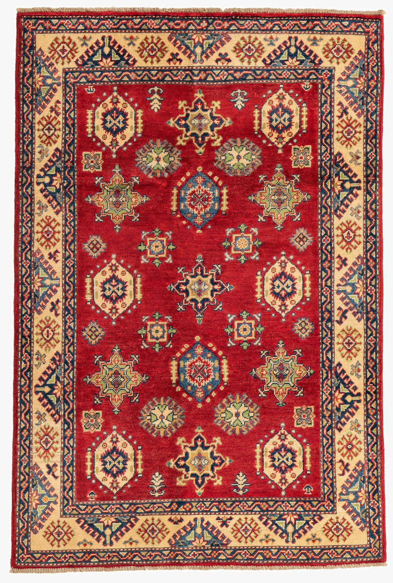 4' x 6'  Hand Knotted Kazak Rug