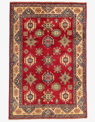 4' x 6' Hand Knotted Kazak Rug
