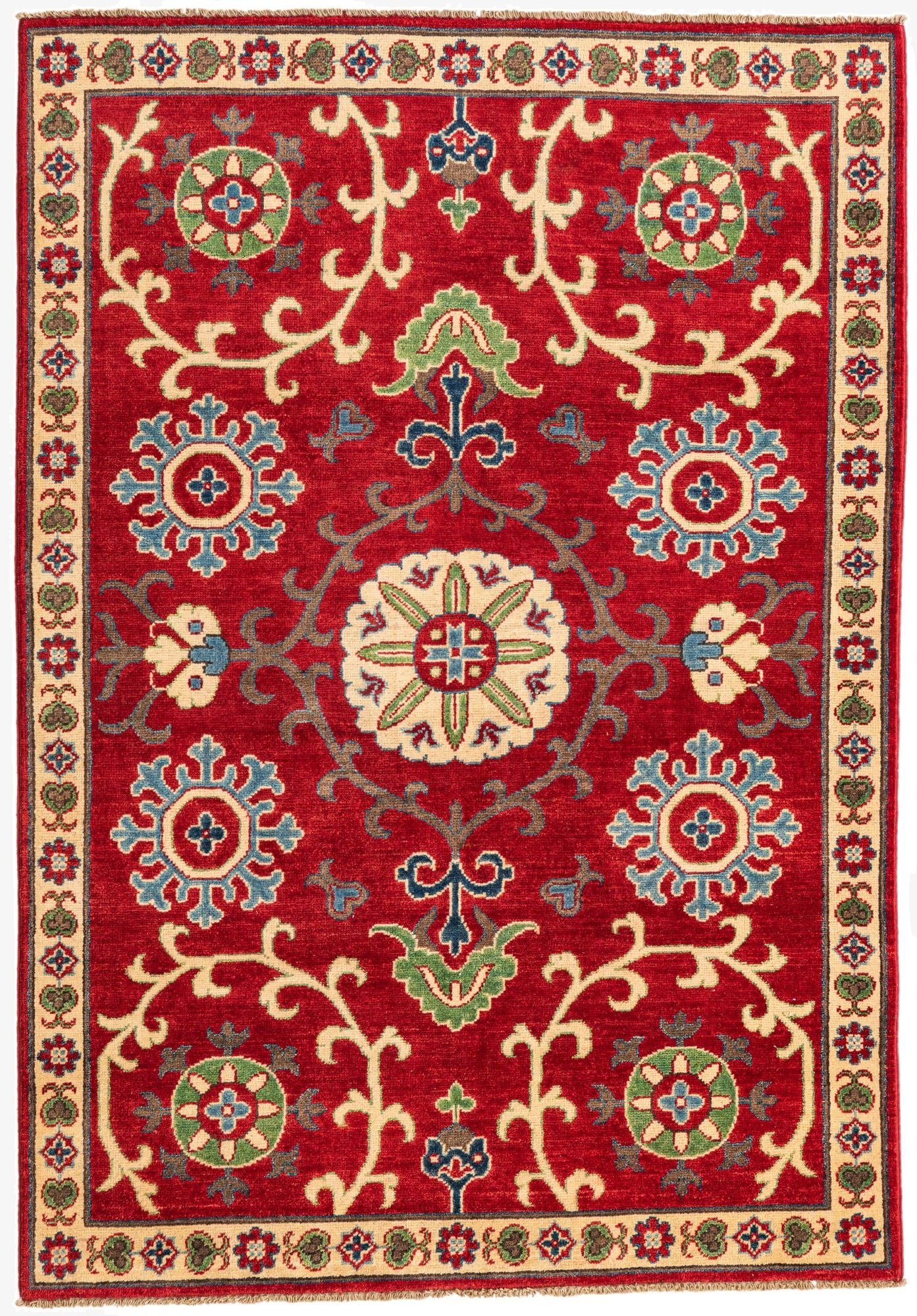 4' 2 x 6'  Hand Knotted Kazak Rug