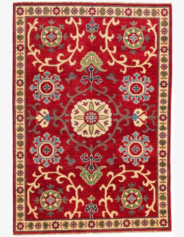 4' 2 x 6' Hand Knotted Kazak Rug