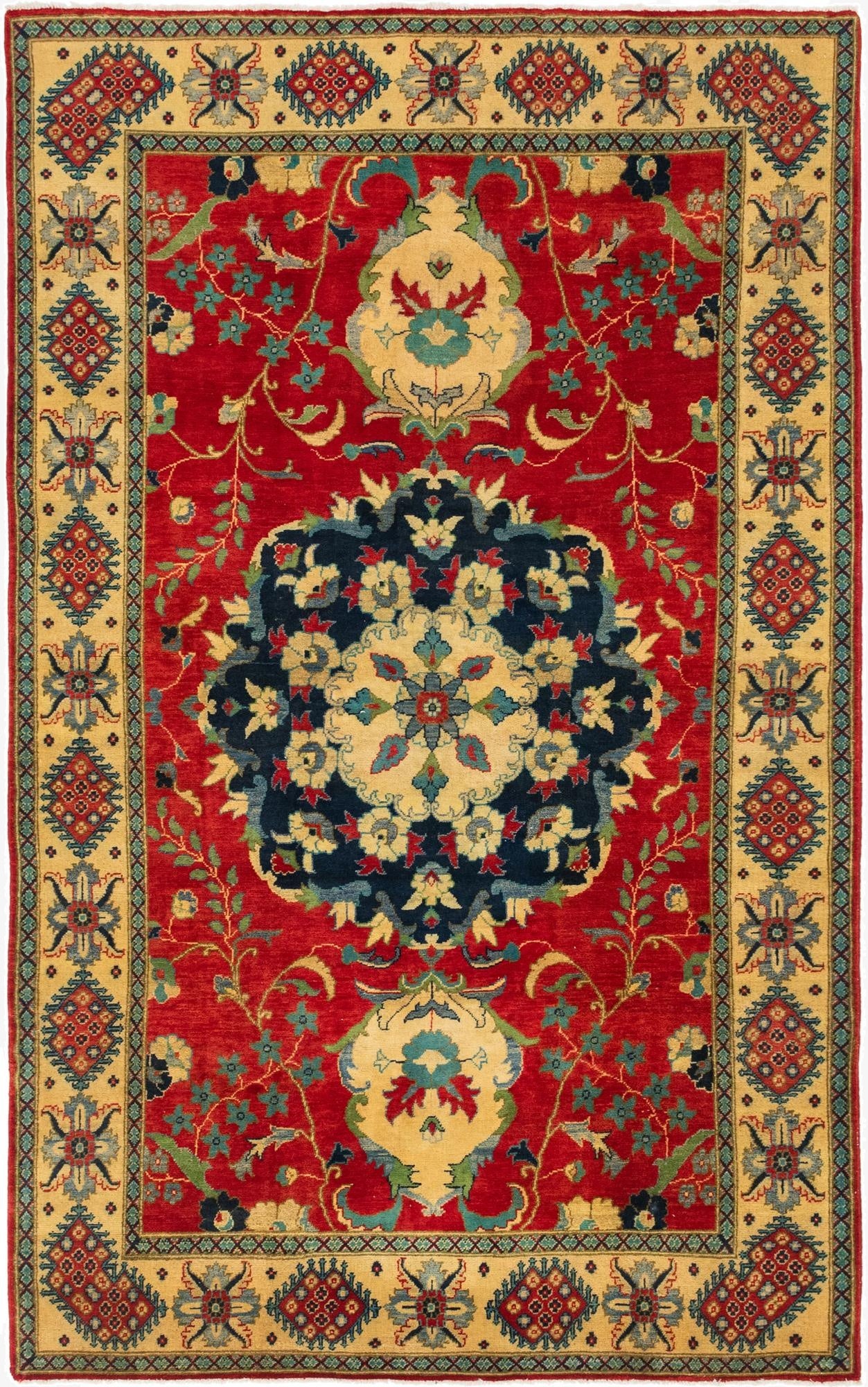 6' 1 x 10' 1  Hand Knotted Kazak Rug