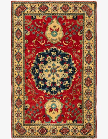 6' 1 x 10' 1 Hand Knotted Kazak Rug