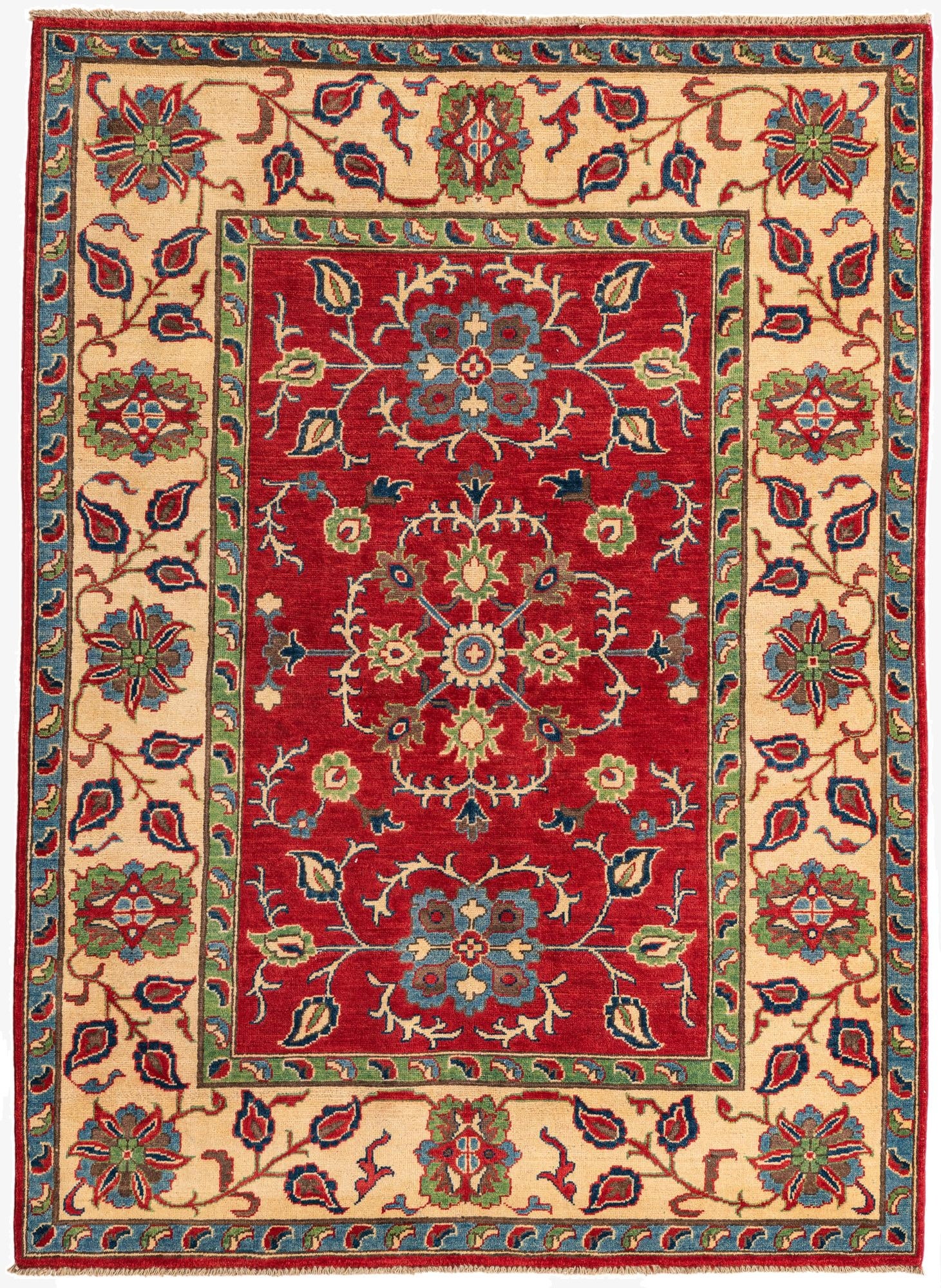 5' 2 x 7' 1  Hand Knotted Kazak Rug