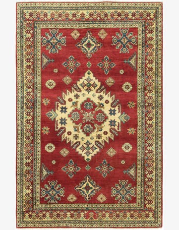 5' 7 x 8' 10 Hand Knotted Kazak Rug