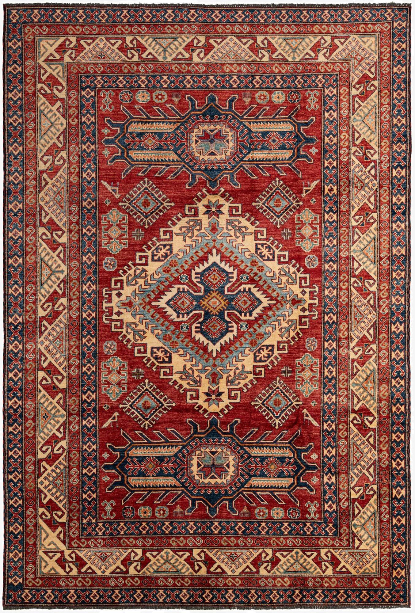 7' 5 x 10' 10  Hand Knotted Kazak Wool Rug