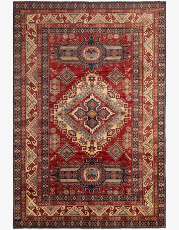 7' 5 x 10' 10 Hand Knotted Kazak Wool Rug