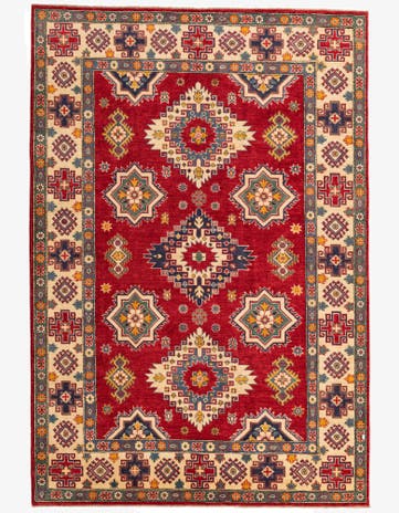 6' 9 x 9' 10 Hand Knotted Kazak Rug