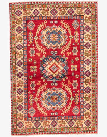 3' 3 x 5' Hand Knotted Kazak Rug