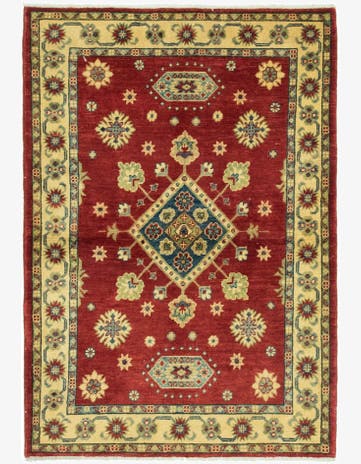 3' 4 x 5' Hand Knotted Kazak Rug