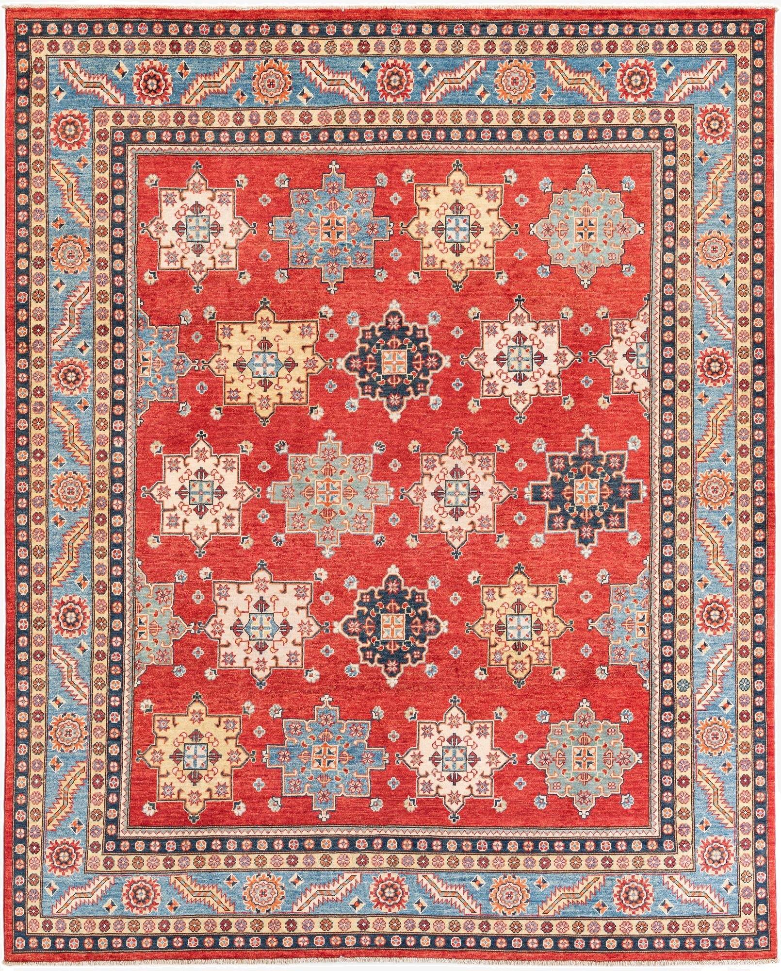 8' x 10' Hand Knotted Kazak Rug