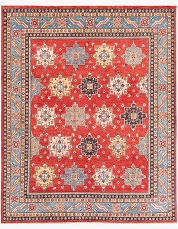 8' x 10' Hand Knotted Kazak Rug