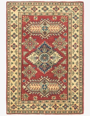 2' 9 x 4' Hand Knotted Kazak Rug