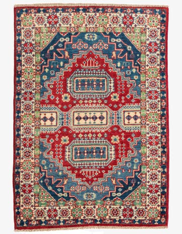 2' 10 x 4' 2 Hand Knotted Kazak Rug