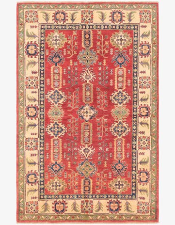 5' 6 x 8' 10 Hand Knotted Kazak Rug