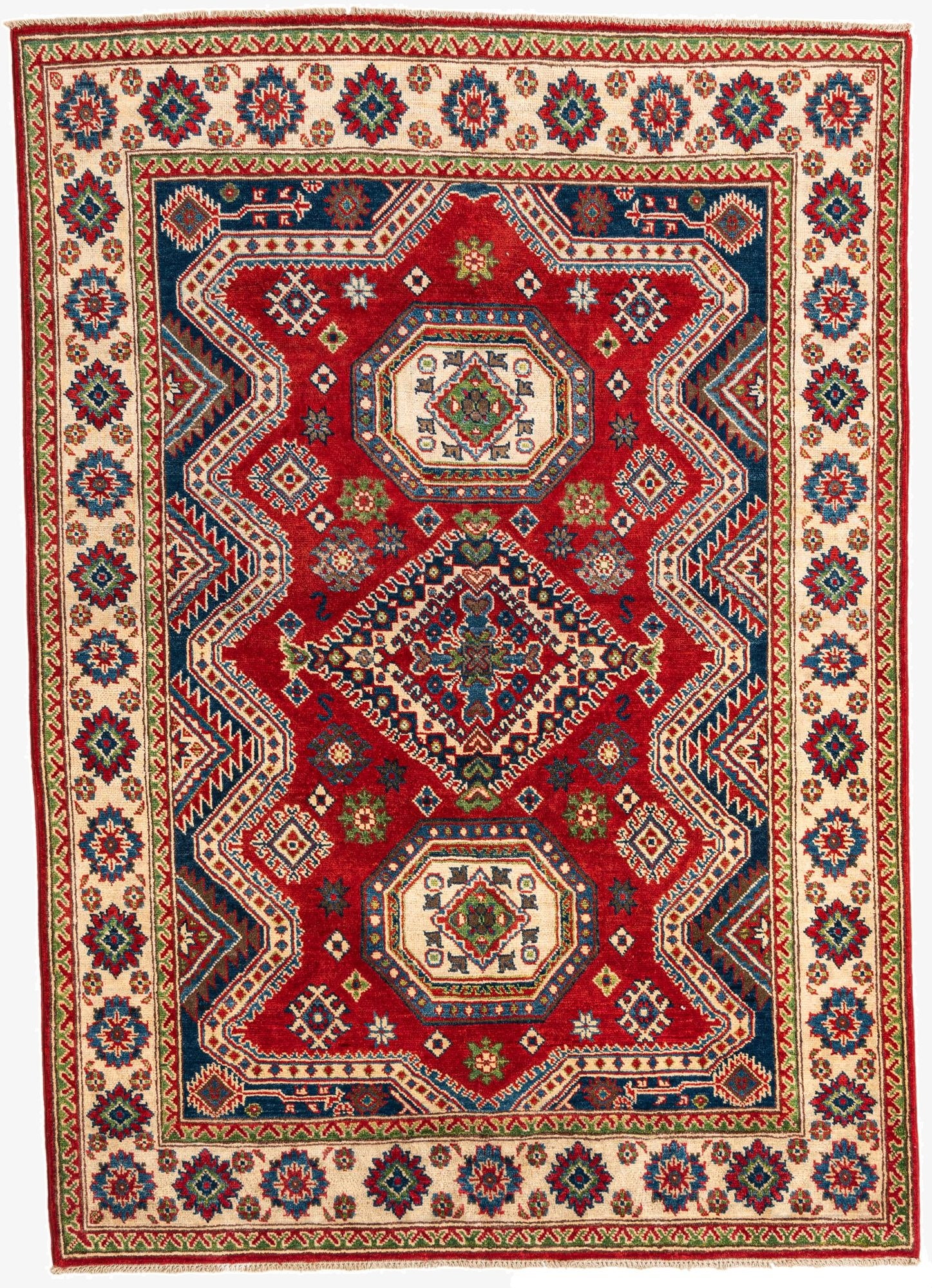 5' x 7'  Hand Knotted Kazak Rug