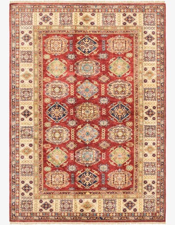 5' 7 x 8' 1 Hand Knotted Kazak Oriental Rug