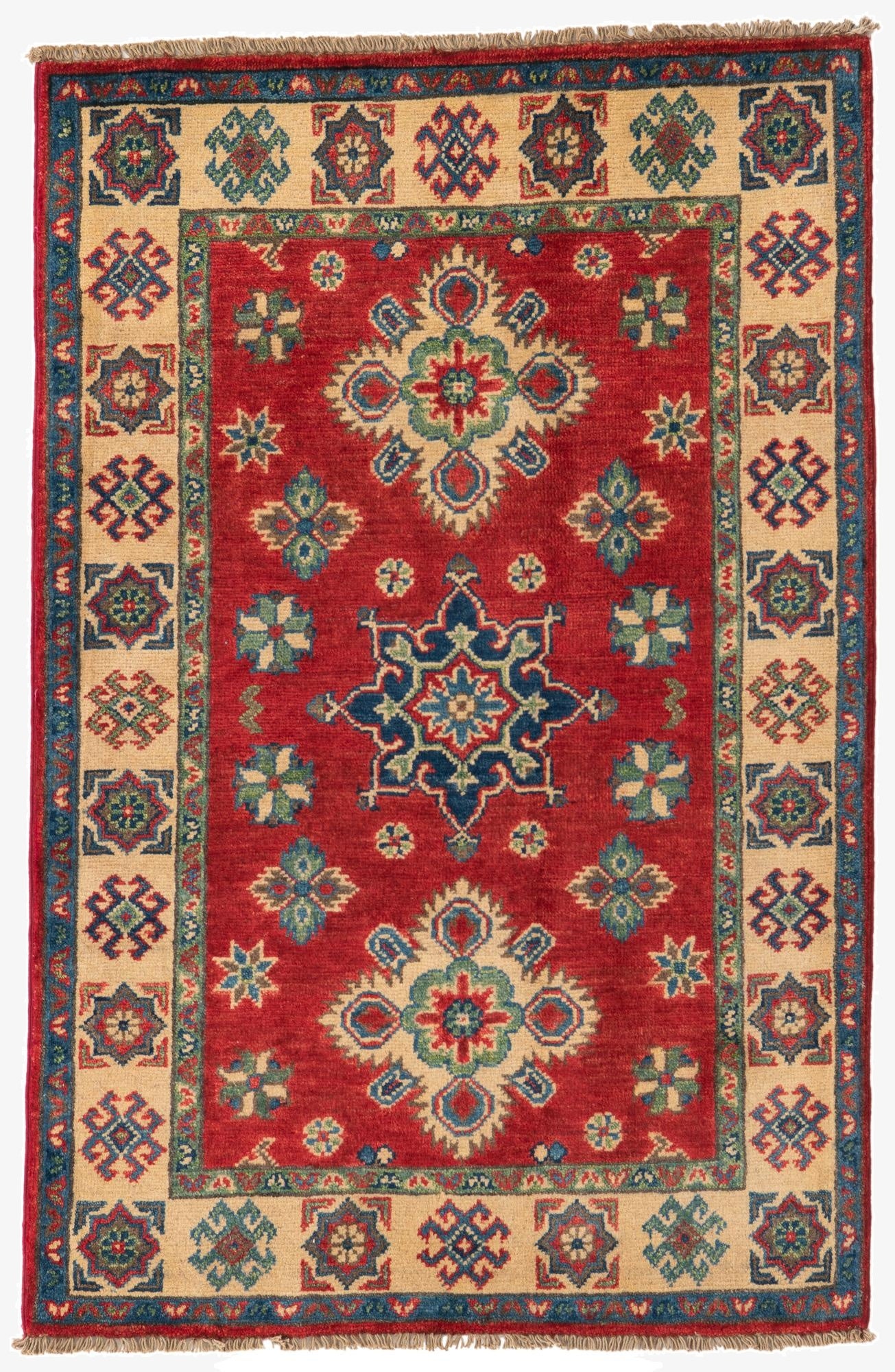 2' 9 x 4' 3  Hand Knotted Kazak Rug