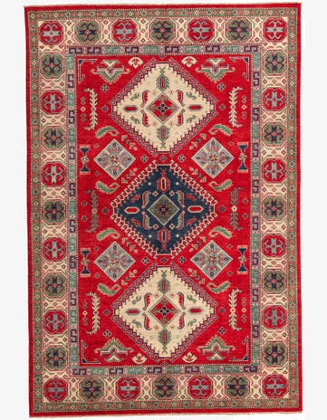 6' 6 x 9' 8 Hand Knotted Kazak Rug