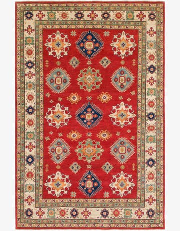 6' 6 x 10' 2 Hand Knotted Kazak Rug
