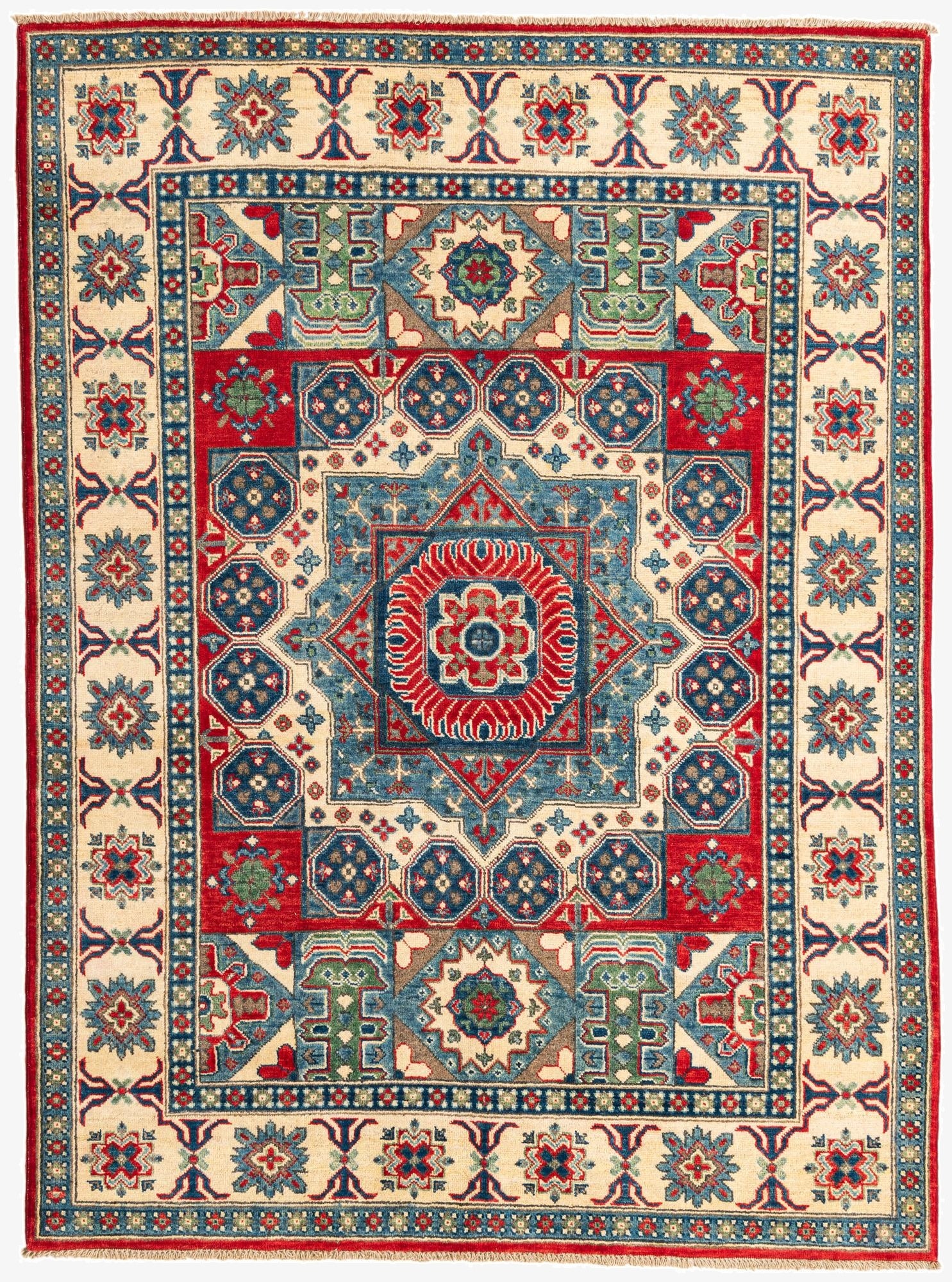 5' x 6' 9  Hand Knotted Kazak Rug