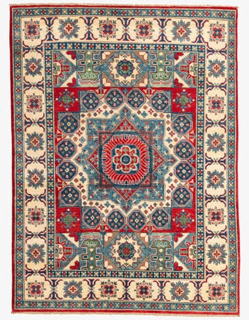 5' x 6' 9 Hand Knotted Kazak Rug