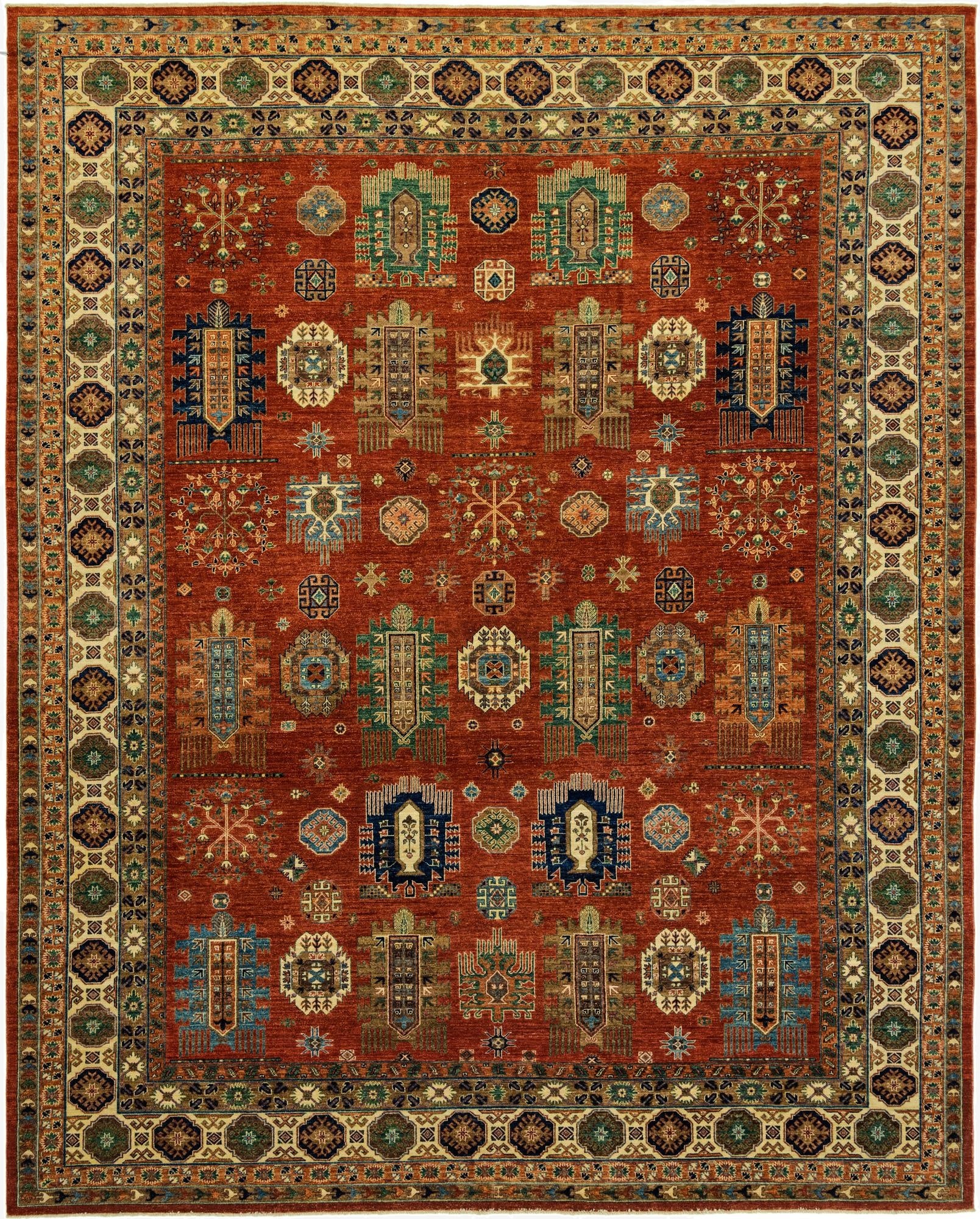  12' x 14' 8  Hand Knotted Kazak Rug