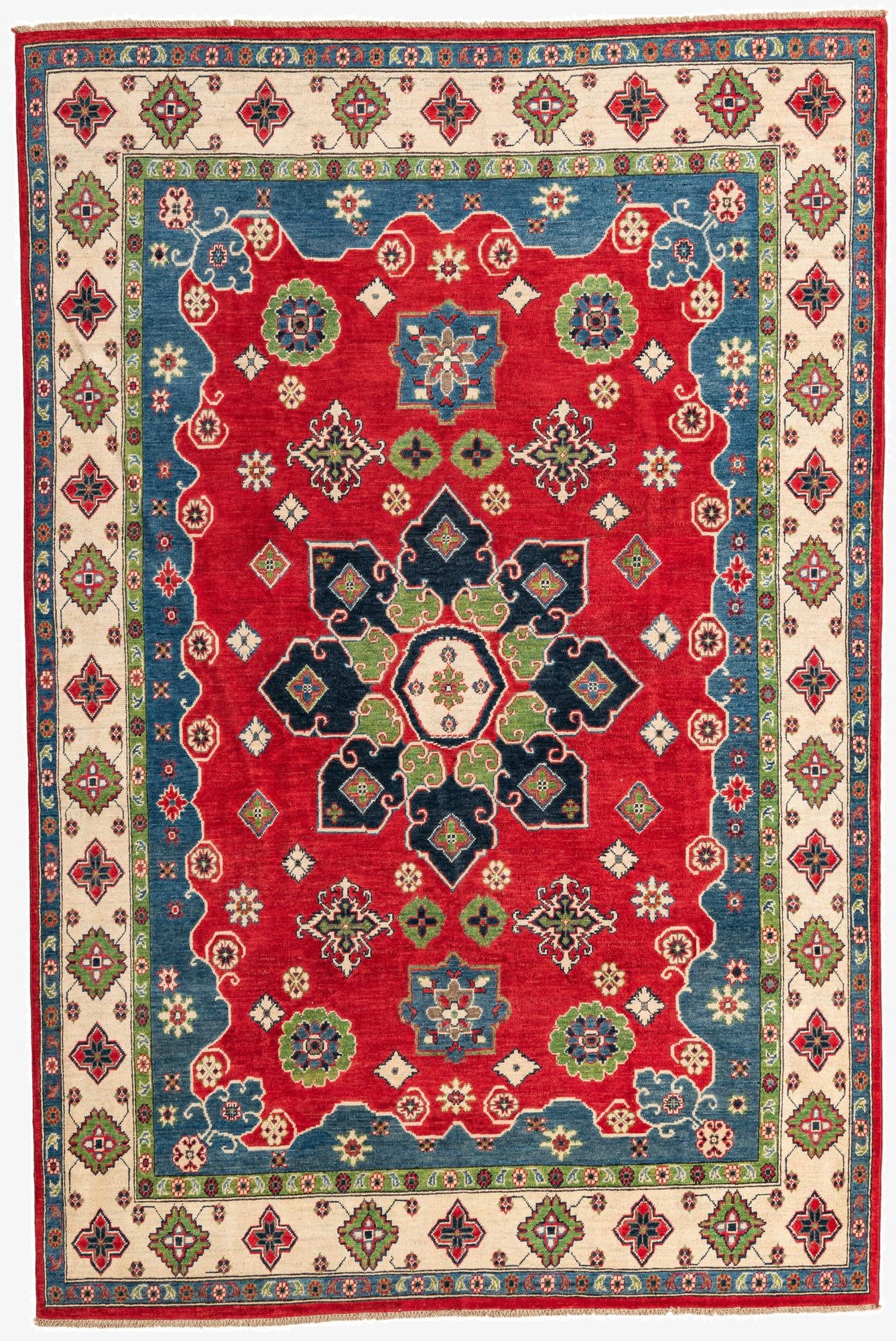 6' 8 x 10'  Hand Knotted Kazak Rug