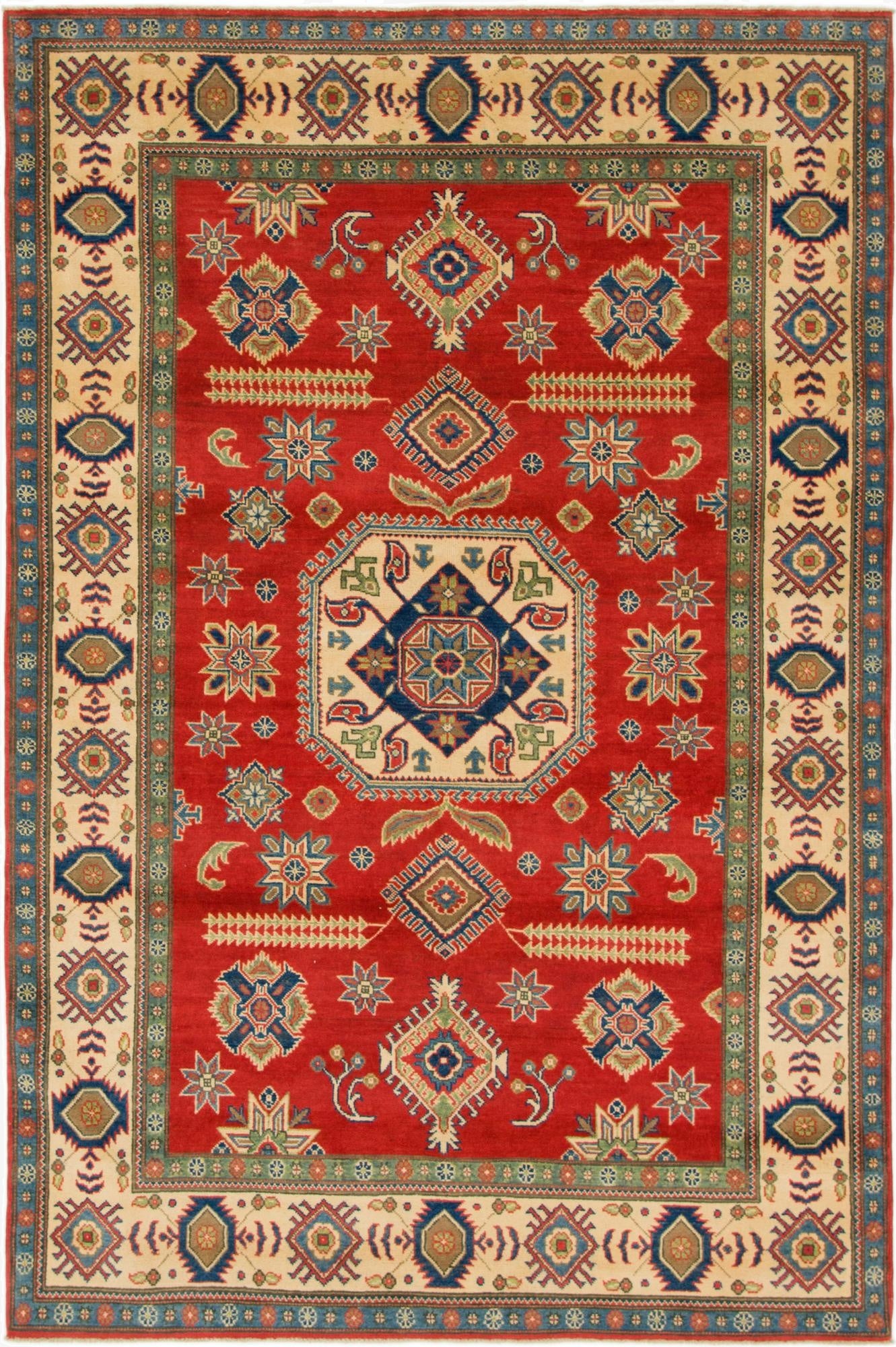 6' x 9'  Hand Knotted Kazak Rug